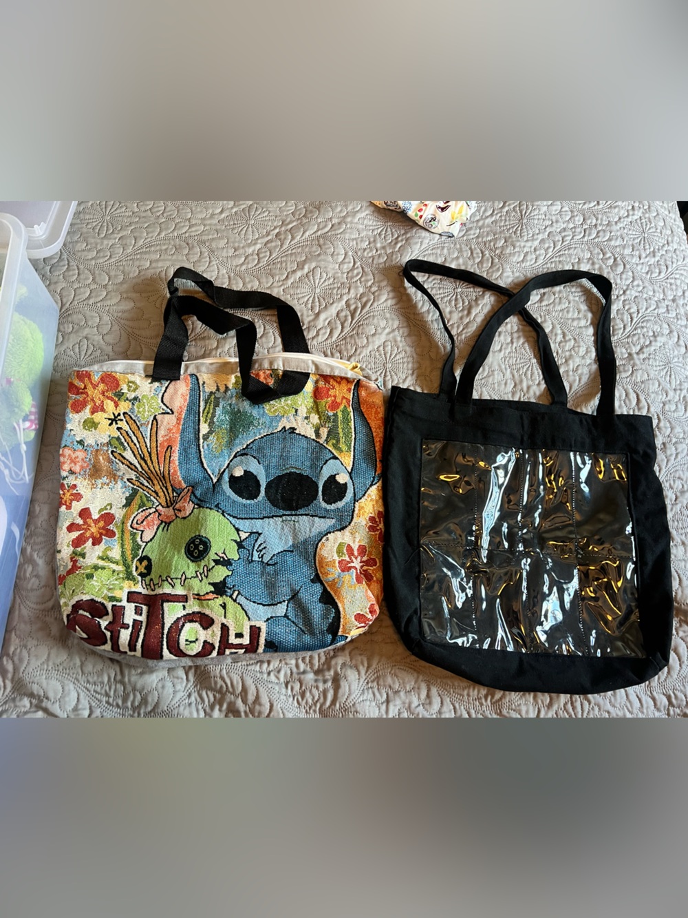 Stitch Floral Tote Bag and Display Tote